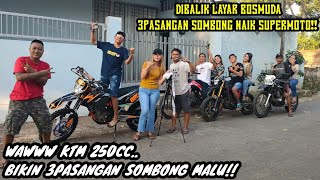 DIBALIK LAYAR!!BOSMUDA DIRENDAHKAN 3 PASANGAN SOMBONG NAIK SUPERMOTO!!