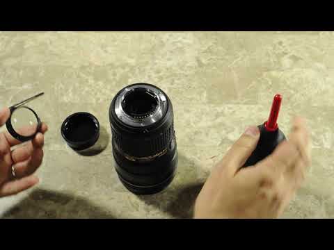 How to remove dust from Nikon 24-70mm lens