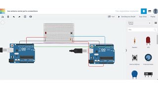 İKİ ARDUİNO İLE SERİ HABERLEŞME  #Arduino #Tinkercad