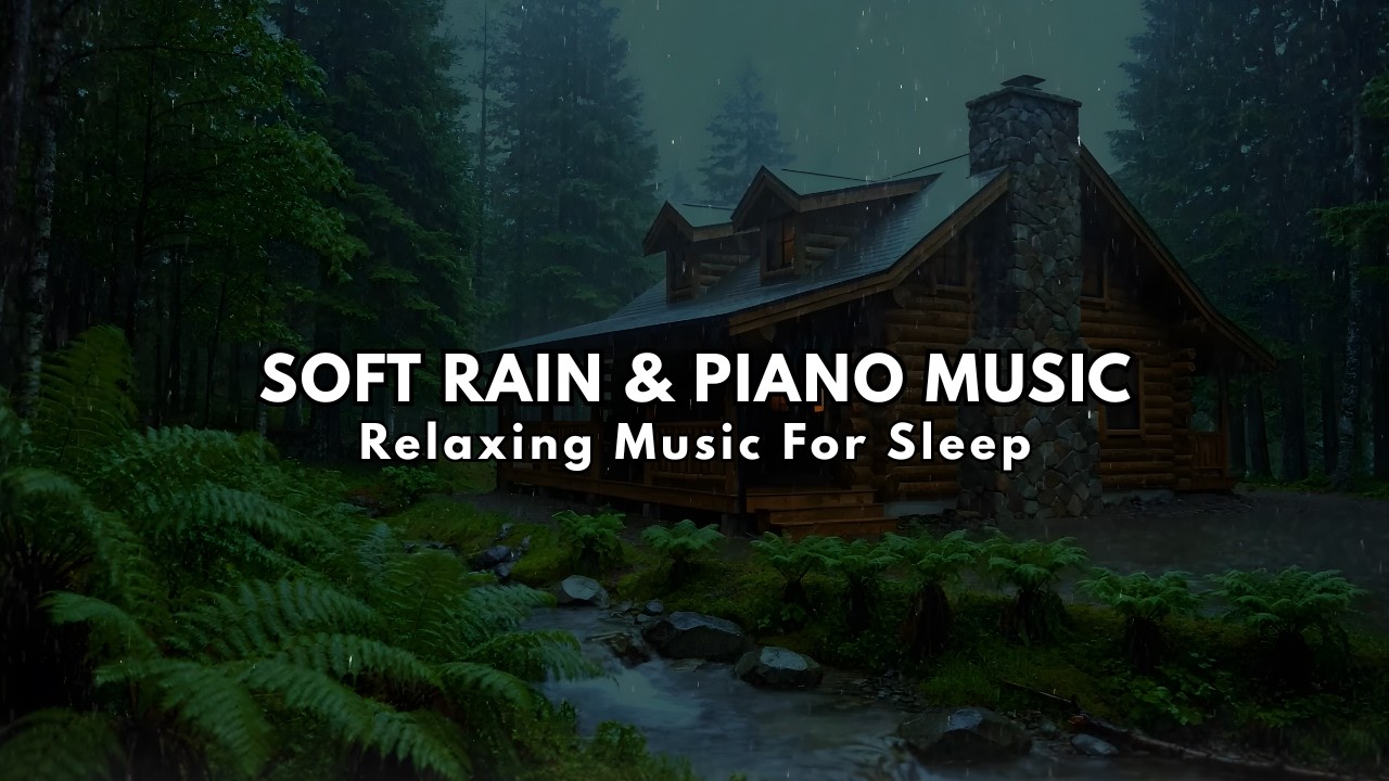 Calming Sleep Music + Insomnia & Stress Relief – Peaceful Piano with Rain Sounds for Deep Sleep