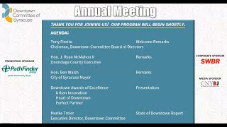 2020-2021 Annual Meeting of the Downtown Committee of Syracuse