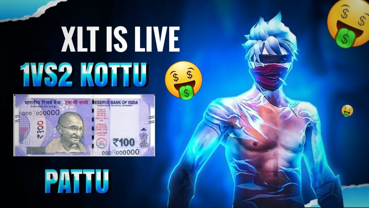 Telugu Free Fire : XLR YT Is Live 1 VS 2 Kottu 100 Rs Pattu 💸 Phonepe ♥ ...