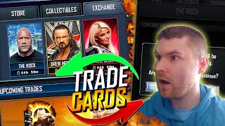 EXCHANGE CARDS FOR OTHER CARDS! TRADING CARDS IN WWE SUPERCARD!? *Concept*