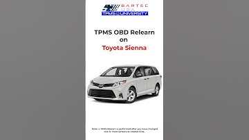Toyota Sienna TPMS OBD Relearn