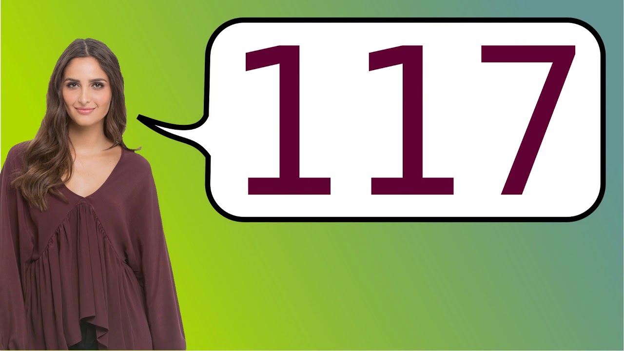 How to say '117' in French? - YouTube