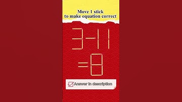 Мatchstick puzzle №335 Move 1 stick to make equation correct