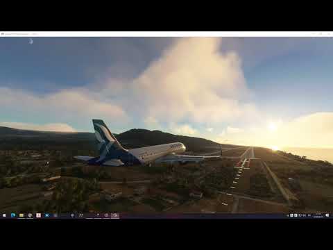 msfs2020 A32NX landing