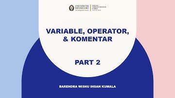 Algoritma & Pemrograman dengan Scratch dan Python, Part 2 (Variable, Operator, Komentar)