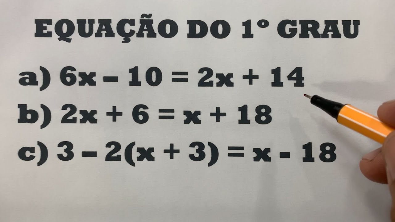 Apenda a resolver Equação do 1º Grau