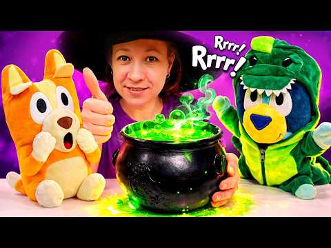 La potion magique qui change la voix. Jeux amusants avec des chiens jouets