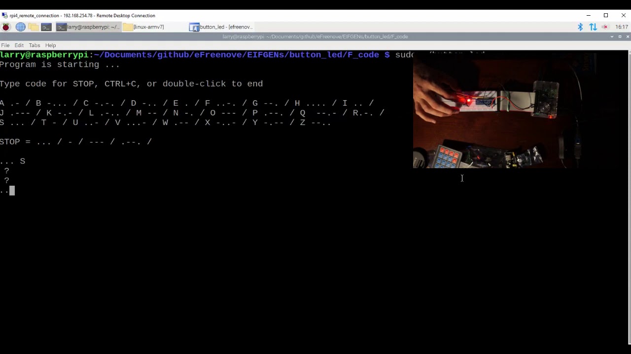 Eiffel controlling and being controlled by electronics on a Raspberry Pi 4