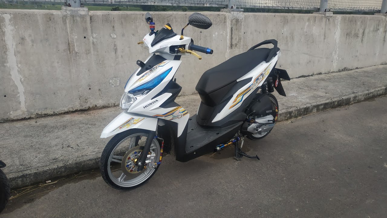 Pasang Striping Transparan Beat New Di RUMAH || By Fadly Ardiaz