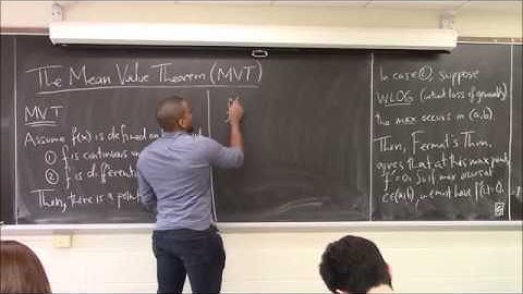 Math 1206-R04 Lecture 24 - The Mean Value Theorem with Rolle
