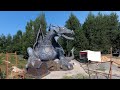 скульптура  дракона  из  бетона  изготовление  каркаса  шеи..