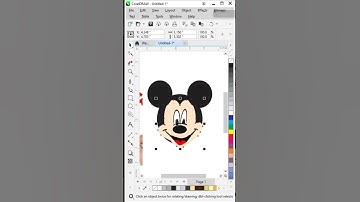 Micky mouse cartoon retrace in CorelDRAW #graphicdesign #vector #logodesign #indian #indiaart