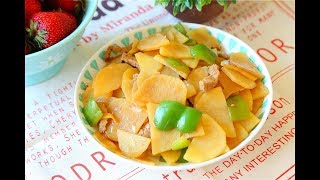 经典家常菜，好吃的土豆片炒肉，要多加一个步骤才好吃！