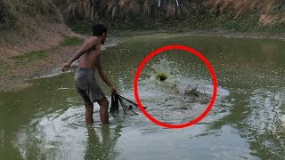 Almost Shock‼️ Net fish, Net Fishing surprise