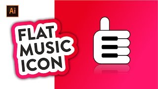 Illustrator Tutorial | Flat Music Icon Design (Adobe Illustrator CC)
