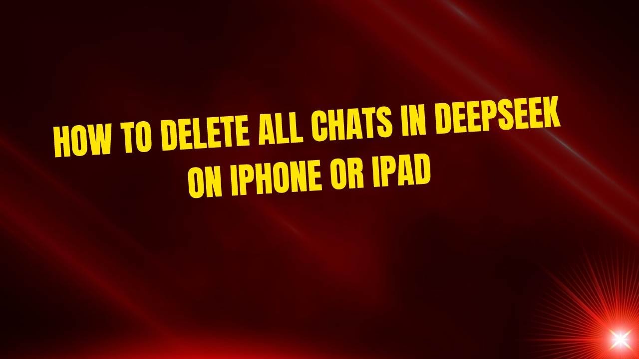 How to Delete All Chats in Deepseek on iPhone or iPad - YouTube