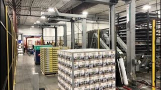 Three Station Stretch Wrapping Cell with Flex RTA Wrappers