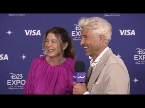 Patrick Dempsey Interviews Ellen Pompeo on the D23 Expo Red Carpet