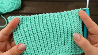 Эластичная резинка крючком 🎿 Crochet elastic rib