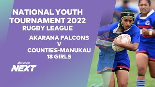 Girls 18 National Youth Tournament | NZRL | Akarana Falcons v Counties Manukau Stingrays
