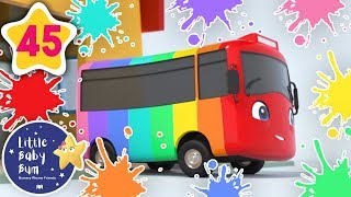 Learn Colors! - Rainbow Bus! | +More Baby Songs | Nursery Rhymes | Little Baby Bum