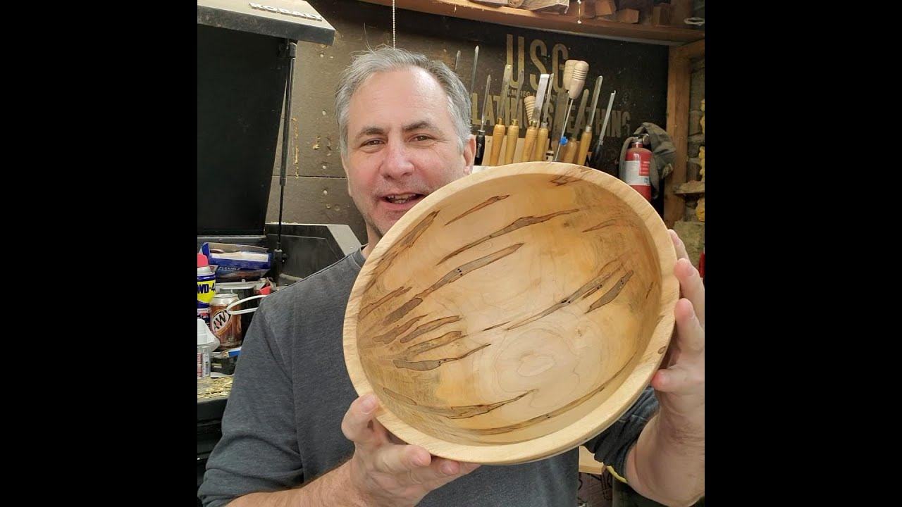Вытачивание чаши из клёна Ambrosia с помощью 40/40-долбёжного инструмента