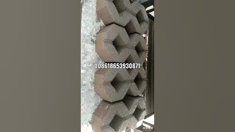 Paver interlocking cement hollow blocks solid bricks pavement machine tested video