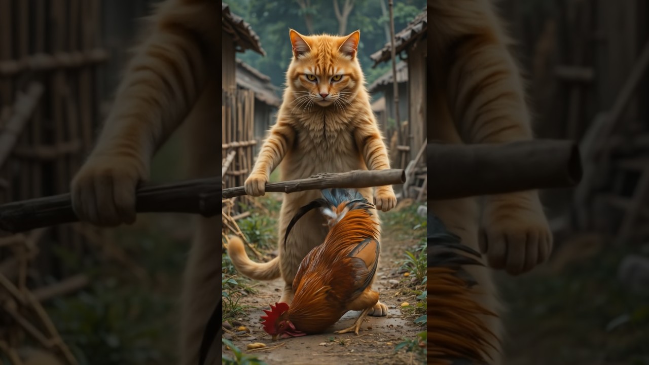 Village Cat Chases Rooster | Realistic Bengali Village Drama in 4K!