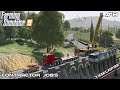 HEAVY HAULING crashed TRAIN with Chata Modding | Contractor Jobs | Farming Simulator 19 | Episode 8