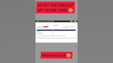Afcat Result 😭 😭// my scorcard 🥺/ unexpected result|#officers #airforce #ssccgl #result #afcat #2023