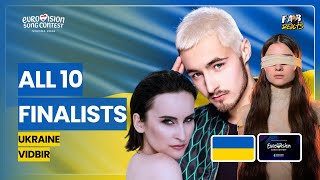 Vidbir 2026 All 10 Finalists - Recap Snippets Ukraine Eurovision Song Contest 2026