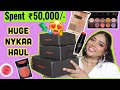 Huge Nykaa try-on haul | CT, patMcgrath, Nude stix, Maybelline, Kay beauty &amp; more (Pink Friday sale)