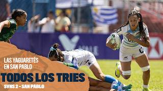 Todos los tries de Las Yaguaretés en el SVNS 2 de San Pablo.