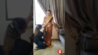 barbie saree draping south indian bridal doll jewellery & make up shorts video saree drape ???