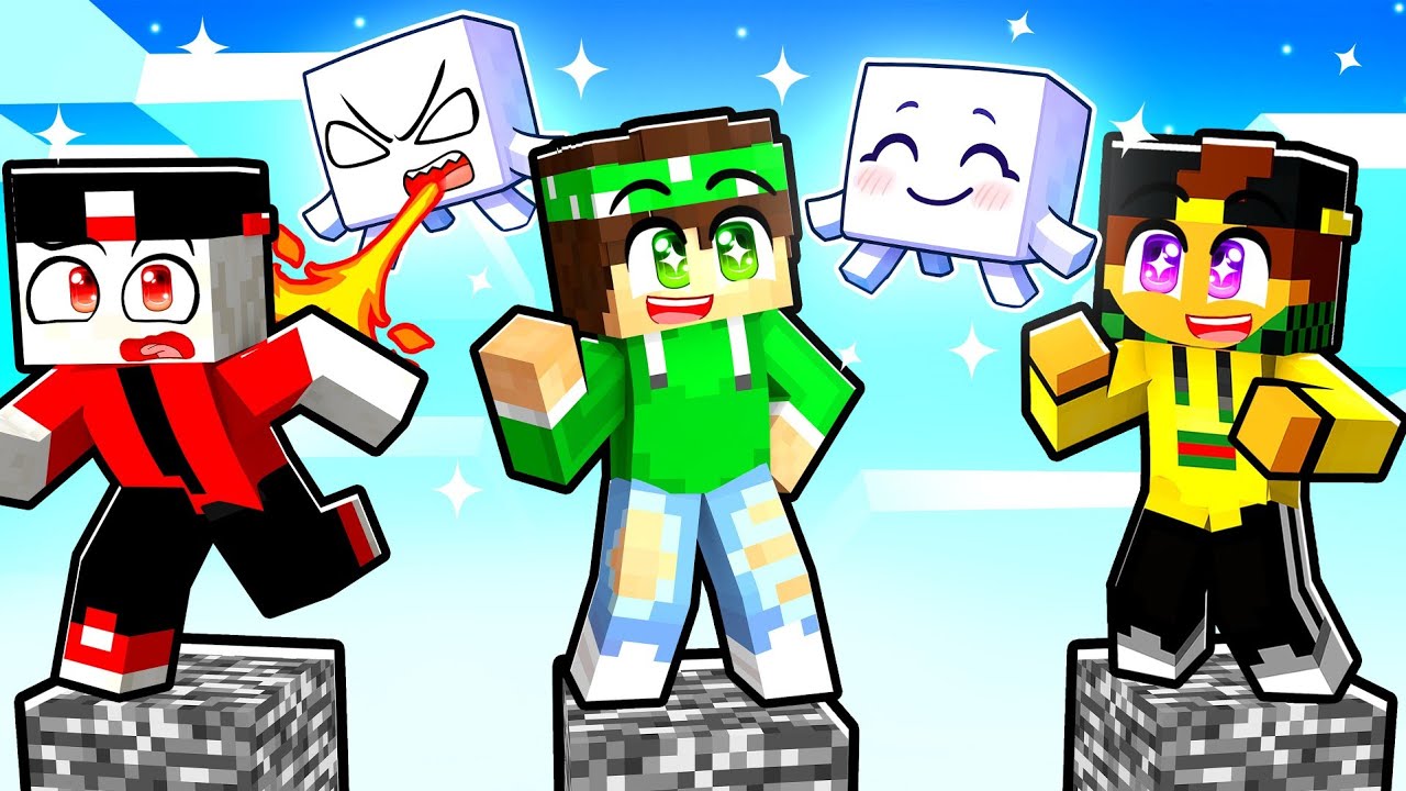 SOPRAVVIVI con gli HAPPY GHAST su UN PILASTRO DI BEDROCK in MINECRAFT!