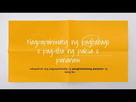 Mga Ekspresyon Nagpapahayag ng Konsepto ng Pananaw