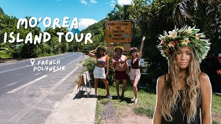 TRYING LOCAL TAHITIAN FOOD | Mo'orea cultural food \& land tour