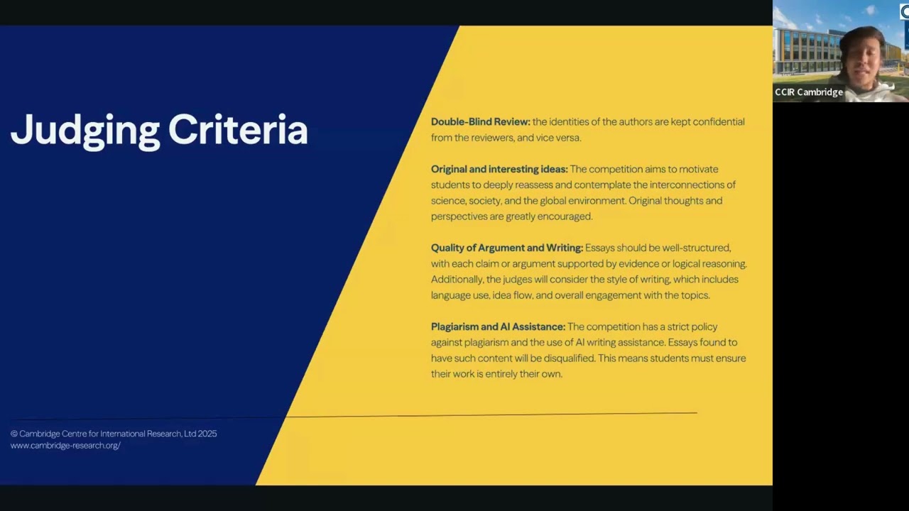 Cambridge Re:Think Essay Competition: The Official Essay Workshop 2025