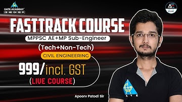 MPPSC-AE + MP SUB-ENGINEER ! Fast track course launching ! By Apoorv Sir