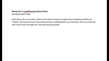 Video 6    Lead Conversion in Apex