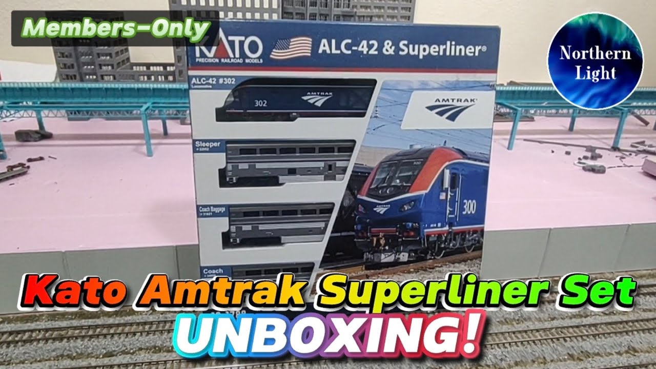 KATO Amtrak ALC42 P42 Superliner 計12両セット Kato N Scale Amtrak ALC-42 Charger & Superliner Set | UNBOXING