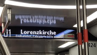 U-Bahn Nürnberg [G1 Wagen 424] von Hauptbahnhof/Lorenzkirche bis Gemeinschaftshaus (07.05.2024)_4K