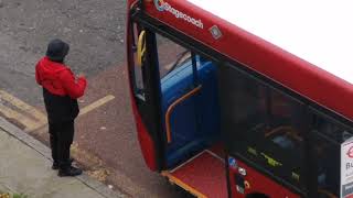 Satgecoach driver left his idling bus unattended; smoked and visited toilet facilities. SCG 36531