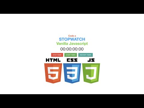 Vanilla Javascript Stopwatch