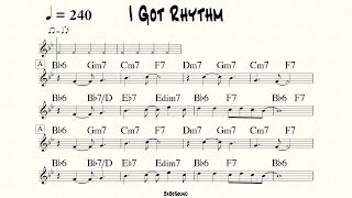 I Got Rhythm Backing Track (BPM 240)