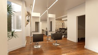 Hair Salon Interior Design | Swiss Precision 3D Visualization #SalonDesign #ArchViz