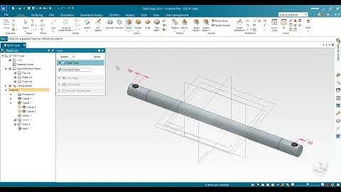 Solid Edge 2024 - How to Create Holes on Round | Circular | Shaft 3D Part Along with Revolve Cut